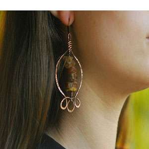 Hammered Copper Earrings in Islamabad